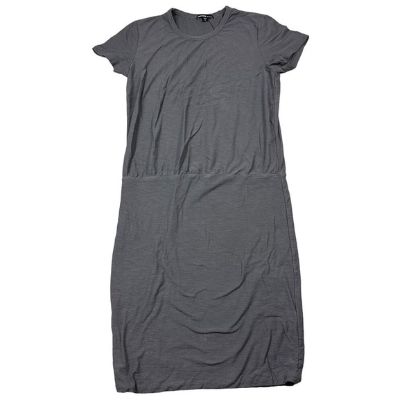 JAMES PERSE LOS ANGELES Gray T Shirt Knit Midi Dress Size 2 USA Made - Picture 2 of 7